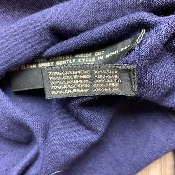 Ralph Lauren Black Label Long Sleeve Blue Top - Picture 3 of 4